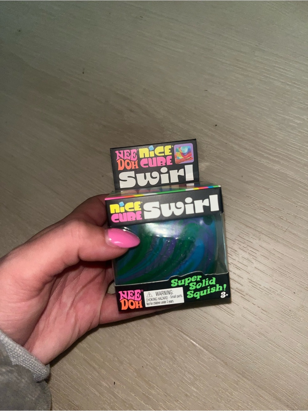 Nice Cube Swirl Super Solid Squish - Green/Blue Needoh